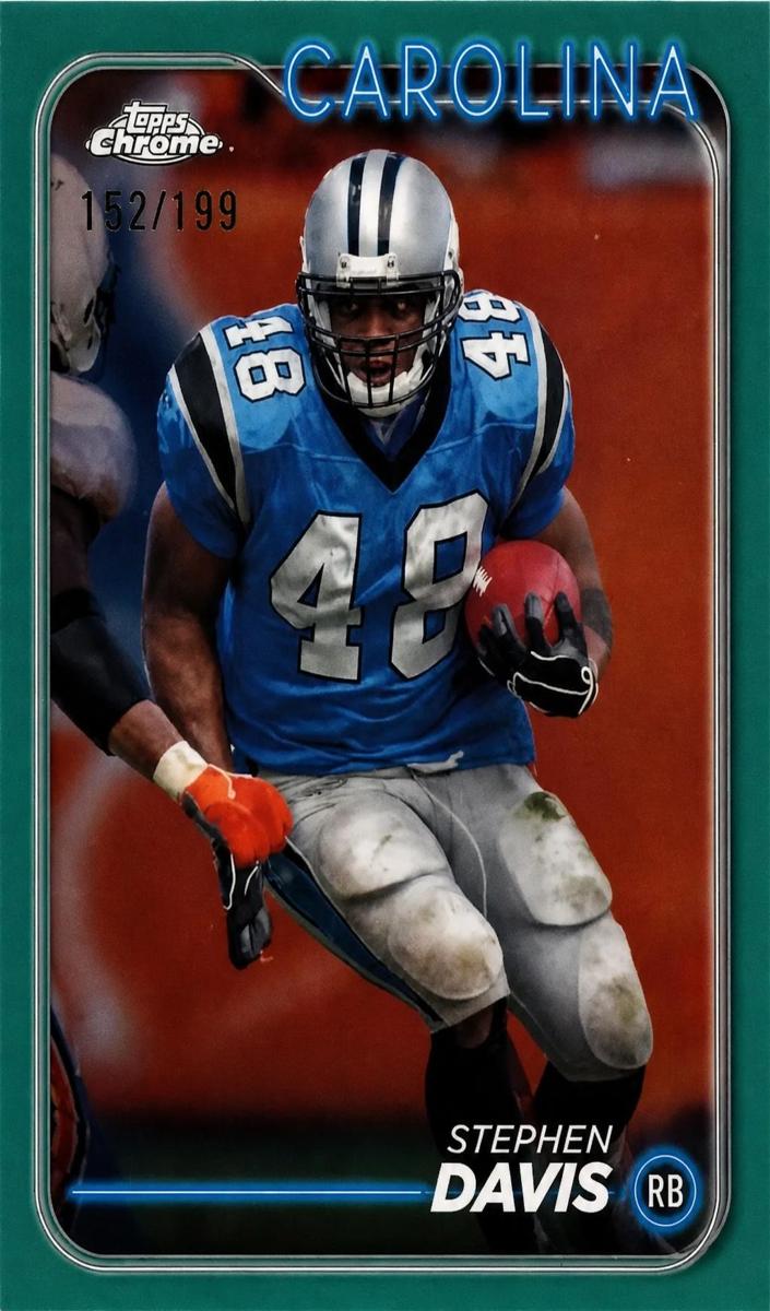 2024 Topps Chrome Football Aqua Refractor Stephen Davis #14