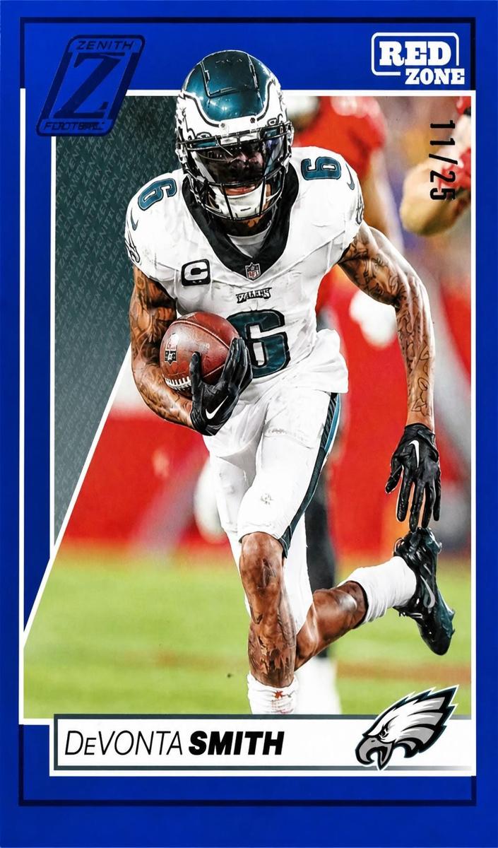 2024 Panini Zenith Football Red Zone Blue DeVonta Smith #81
