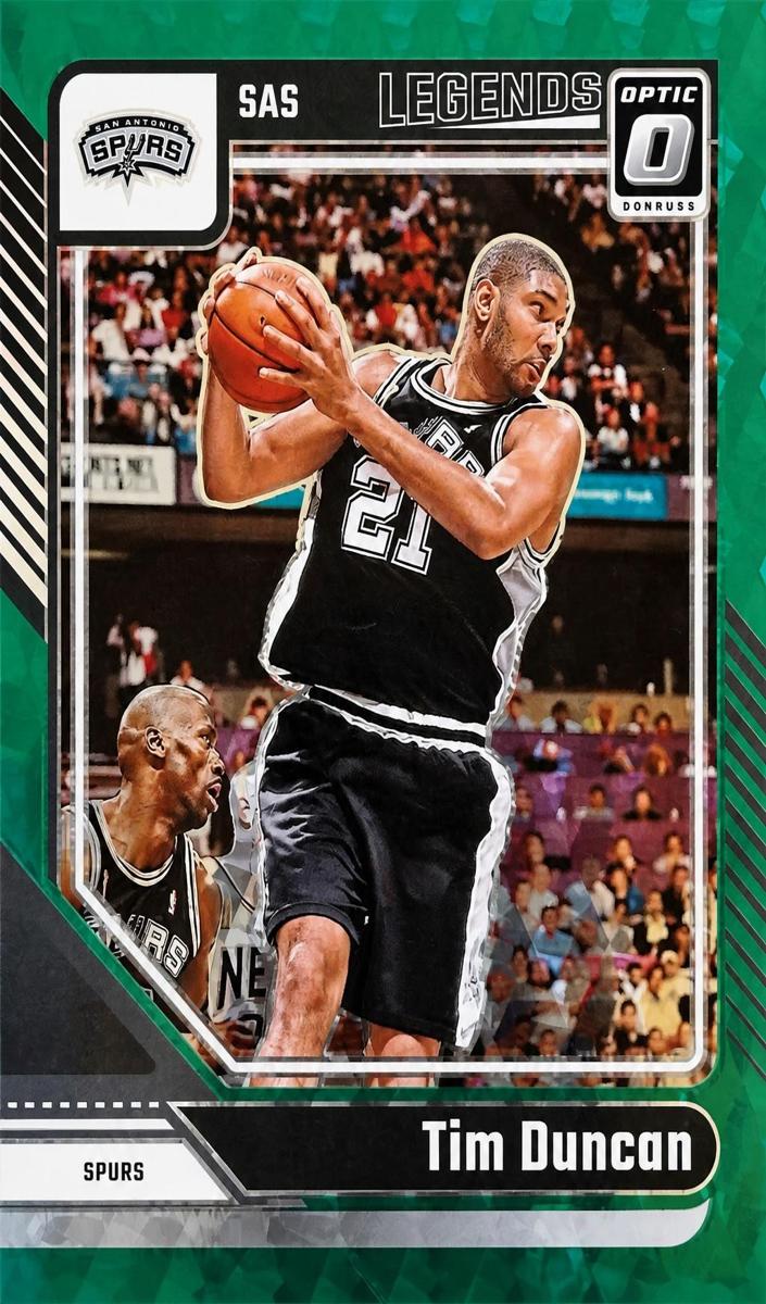 2024 Donruss Optic Basketball Green FOTL Tim Duncan #248 PSA 10