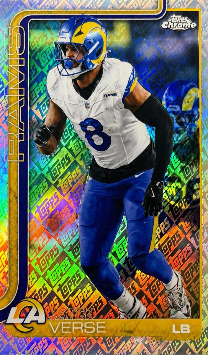 2025 Topps Chrome Football Topps Logo Refractor Jared Verse #173