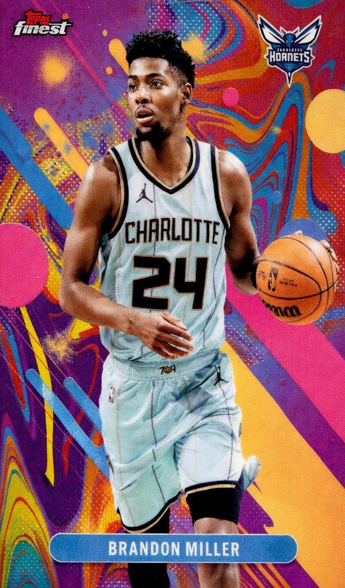 2025 Topps Finest Basketball Oil Spill Refractor Brandon Miller #48