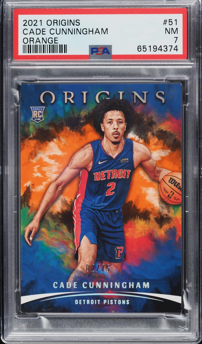 2021 Panini Origins Basketball Orange Cade Cunningham #51 PSA 7