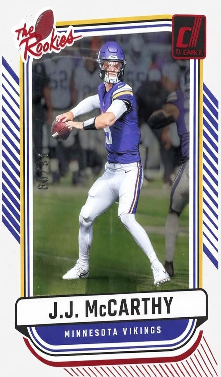 2024 Panini Clearly Donruss Football Red J.J. McCarthy #10 PSA 10