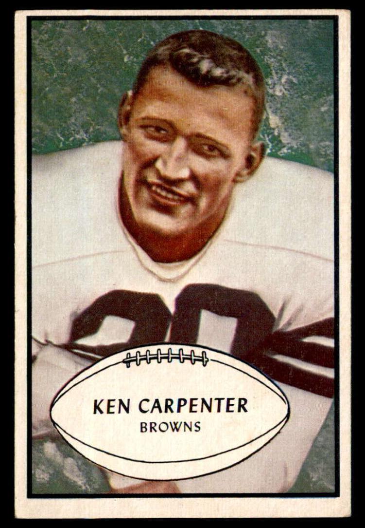 1953 Bowman Football Ken Carpenter #92 PSA 6.5