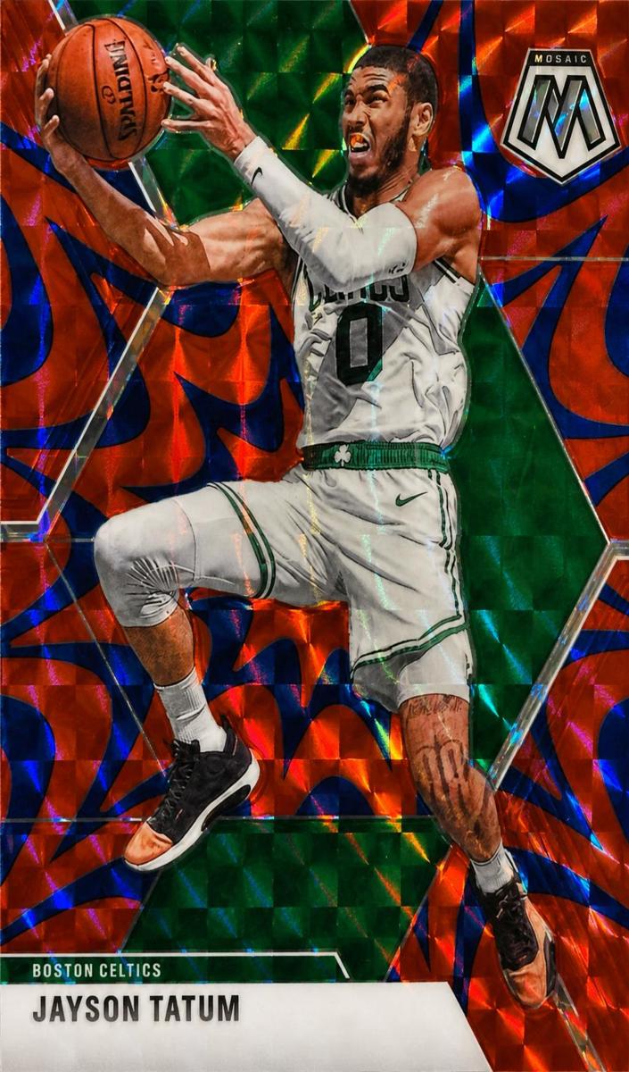 2019 Panini Mosaic Basketball Reactive Blue Jayson Tatum #79