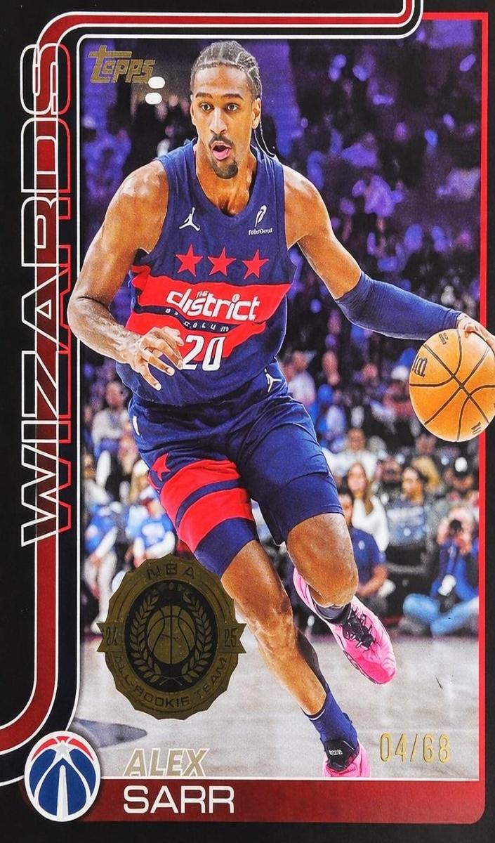 2025 Topps Basketball Black Alex Sarr #96