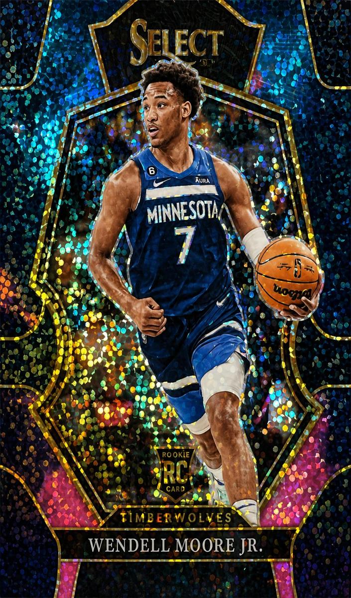 2022 Panini Select Basketball Cosmic Wendell Moore Jr. #200