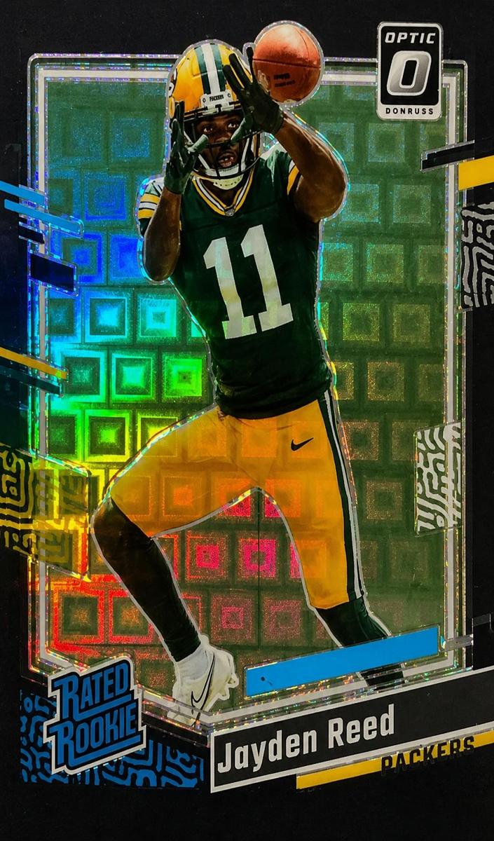 2023 Donruss Optic Football Black Pandora Jayden Reed #239 PSA 9