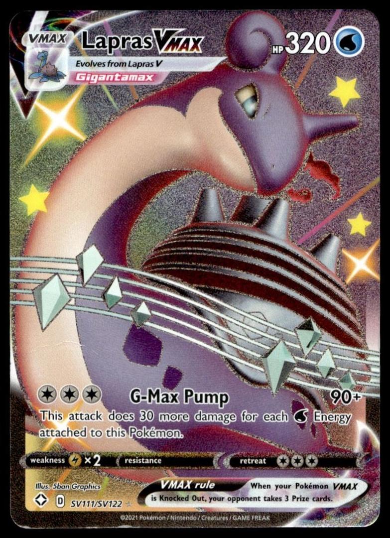 2021 Pokemon Shining Fates Full Art Lapras #SV111 CGC 10