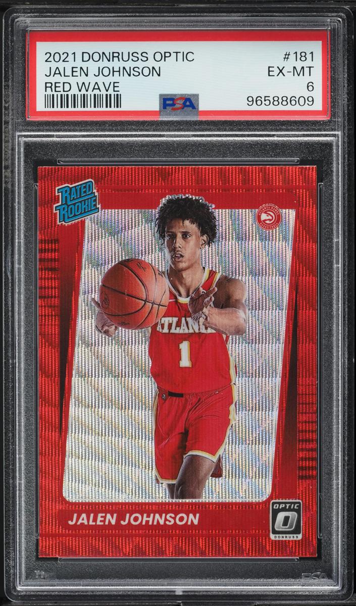 2021 Donruss Optic Basketball Red Wave Jalen Johnson #181 PSA 5.5