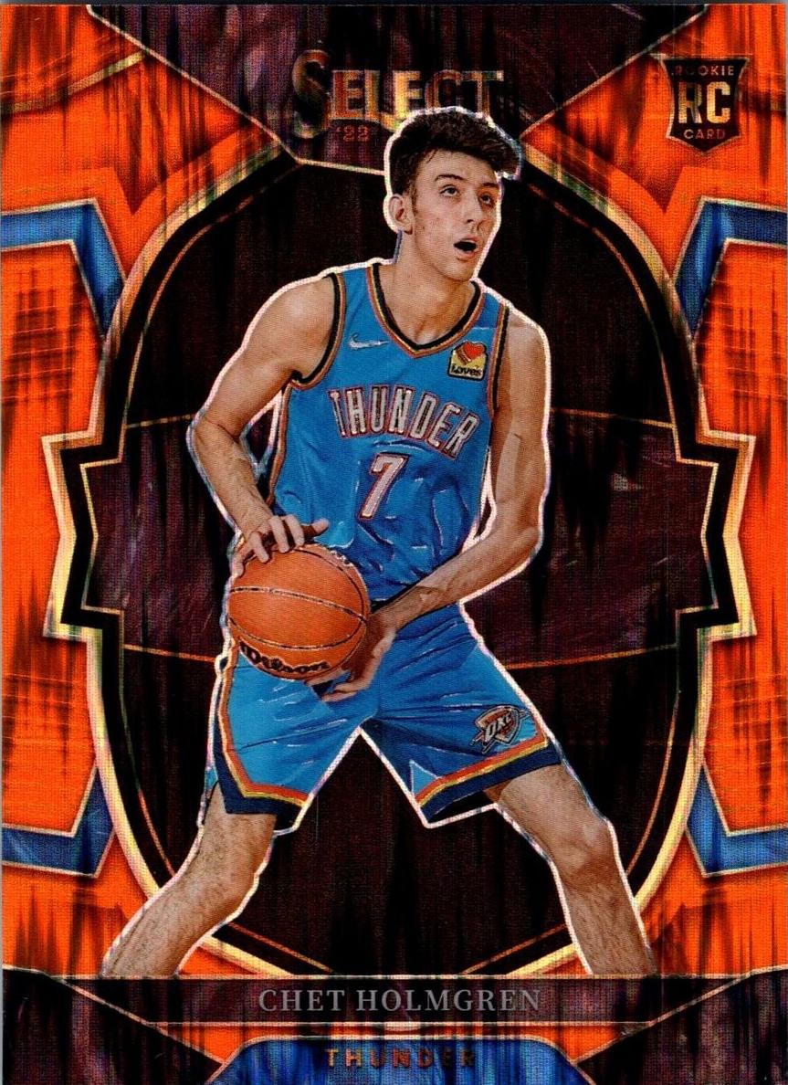 2022 Panini Select Basketball Orange Flash Chet Holmgren #83 PSA 10