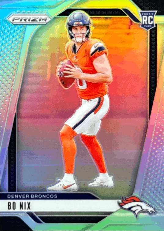 2024 Panini Prizm Football Silver Bo Nix #309 PSA 9