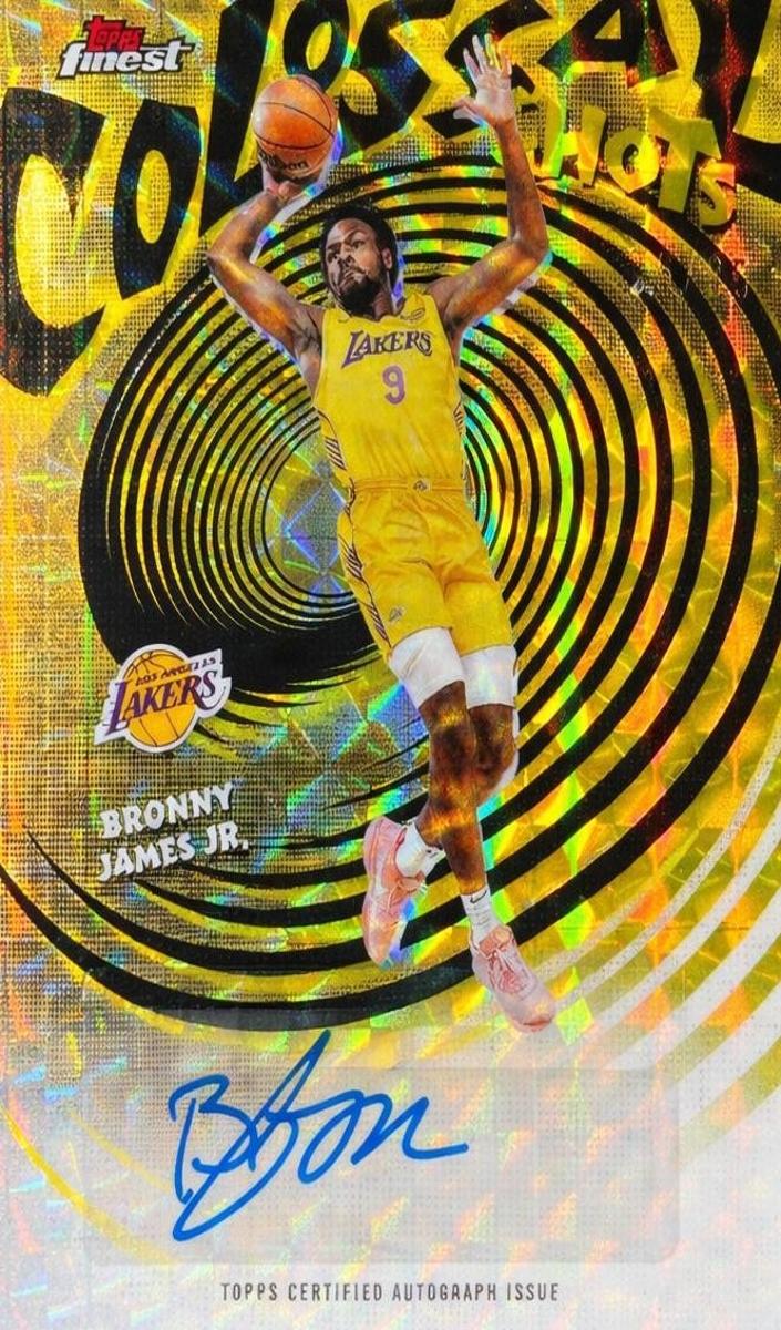 2025 Topps Finest Basketball Yellow Geometric Refractor Bronny James Jr. #CS-BJ