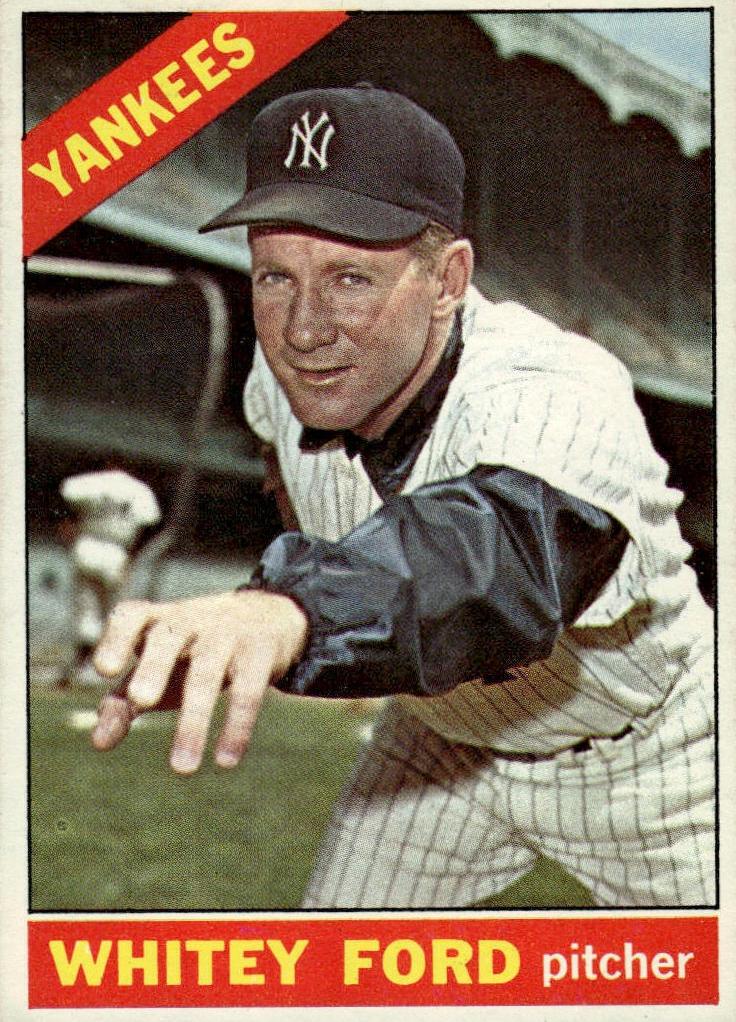 1966 Topps Baseball Whitey Ford #160 PSA 8