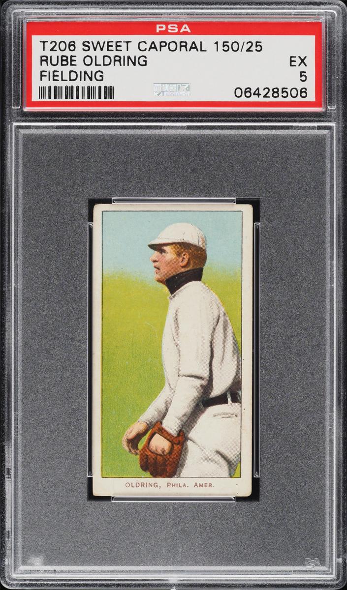 1909-11 T206 Baseball Fielding Rube Oldring #NNO PSA 1.5