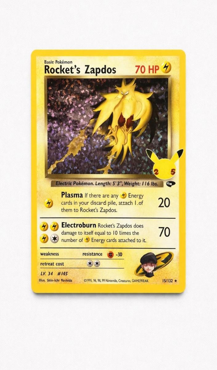 2021 Pokemon Celebrations Classic Collection Rocket's Zapdos #15 PSA 10