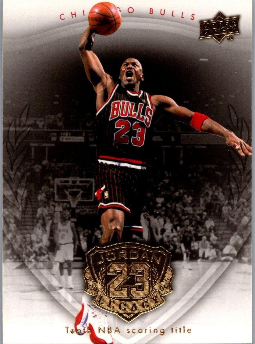 2009 Upper Deck Michael Jordan Legacy Collection Basketball Gold Michael Jordan #91 PSA 9