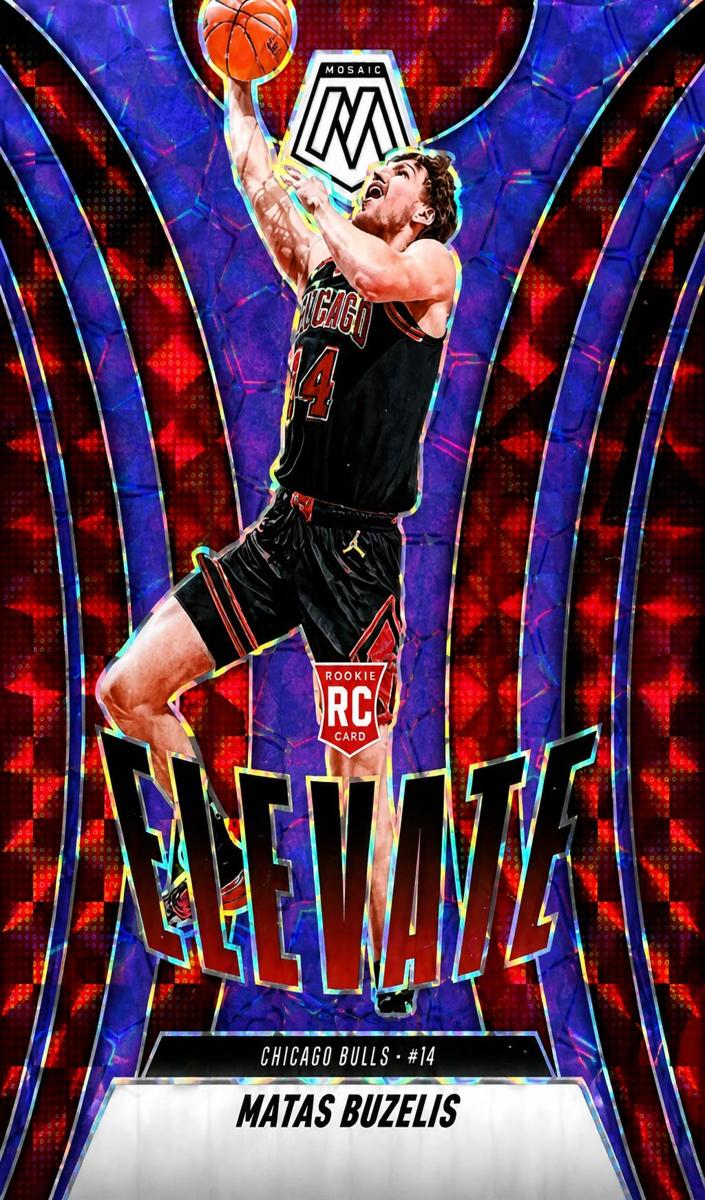 2024 Panini Mosaic Basketball Purple Fluorescent Matas Buzelis #14