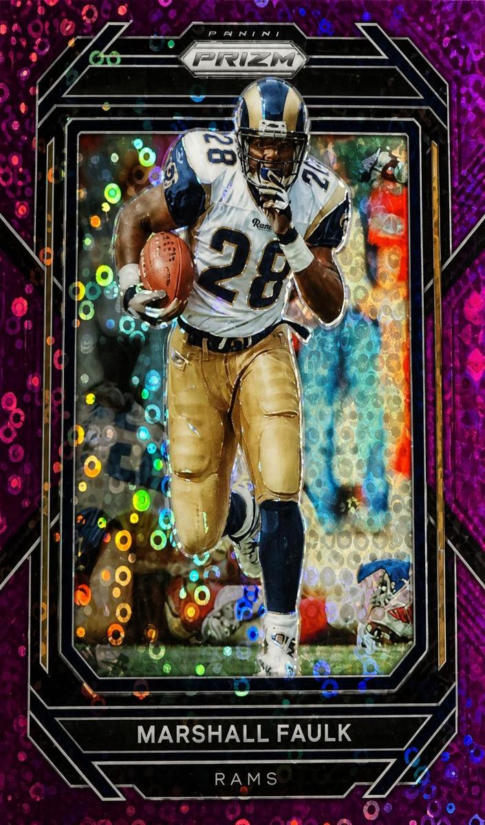 2022 Panini Prizm Football Purple Power Marshall Faulk #167