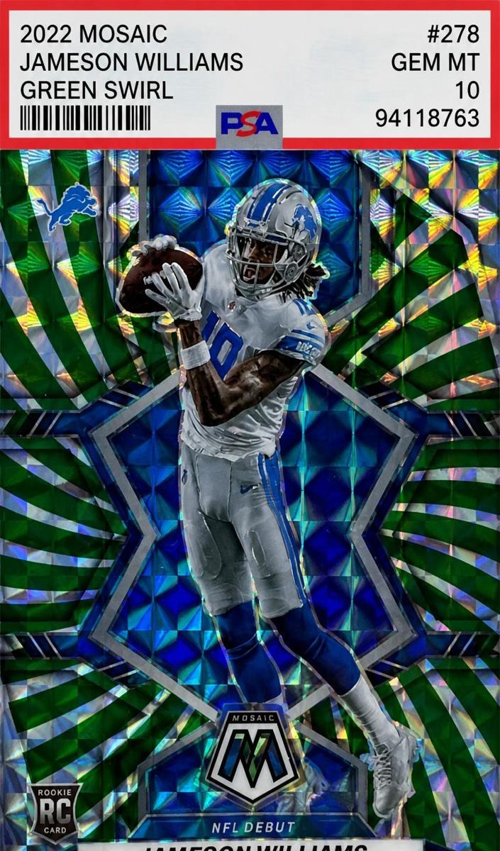 2022 Panini Mosaic Football Green Swirl Jameson Williams #278