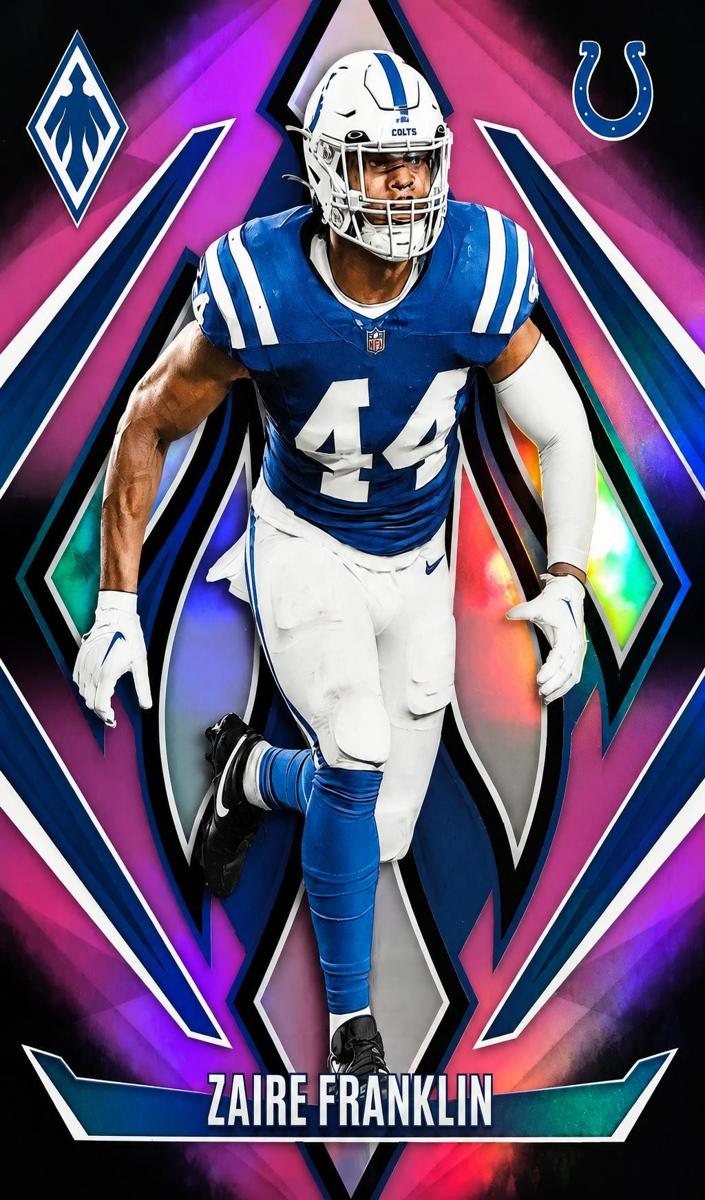 2024 Panini Phoenix Football Pink Fade Zaire Franklin #149