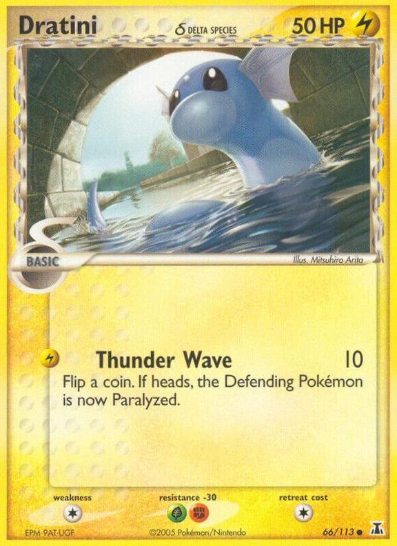 2005 Pokemon EX Delta Species Dratini #66