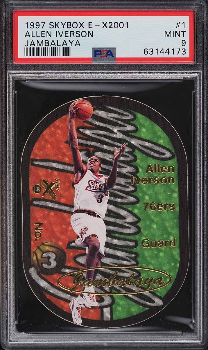 1997 Skybox E-X2001 Basketball Allen Iverson #1JB PSA 8