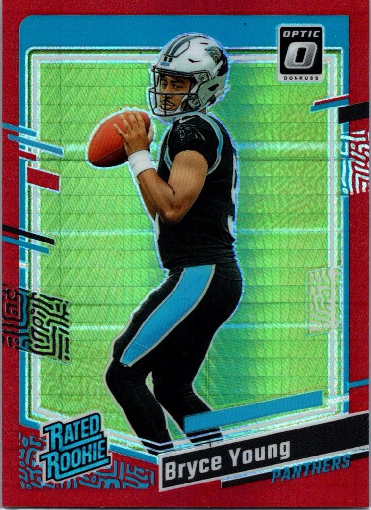 2023 Donruss Optic Football Red Hyper Bryce Young #213 PSA 9