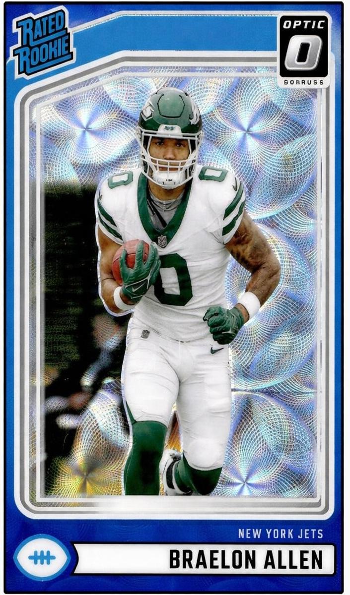 2024 Panini Donruss Football Blue Scope Braelon Allen #306 PSA 9