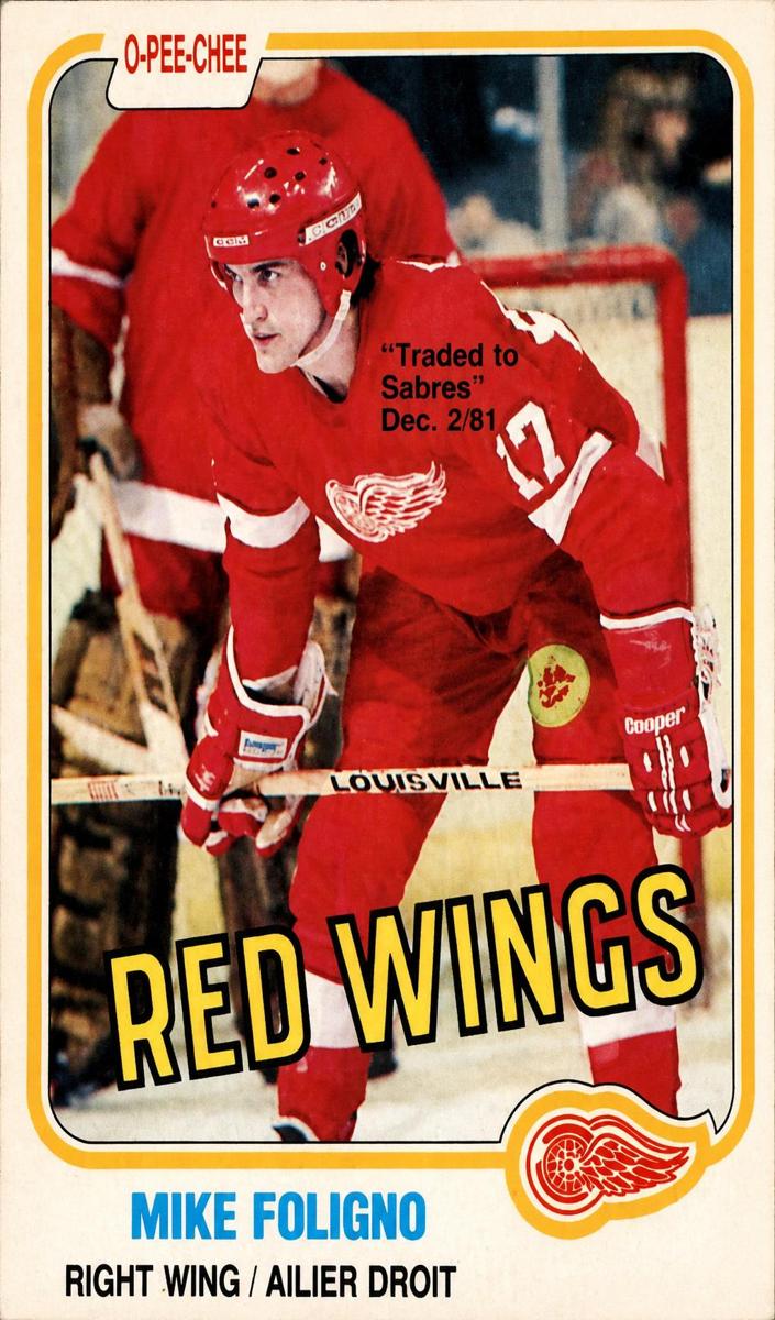 1981 O-Pee-Chee Hockey Mike Foligno #87 PSA 9