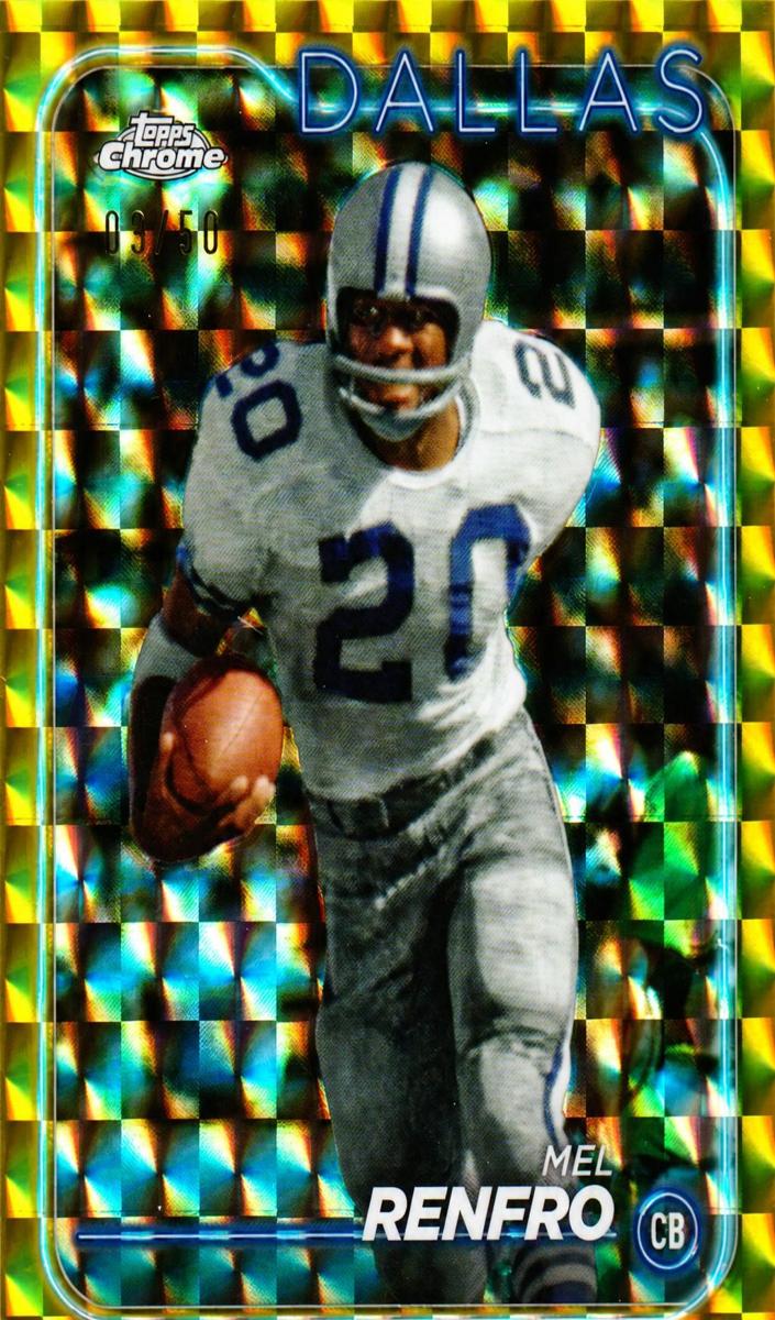 2024 Topps Chrome Football Gold Geometric Refractor Mel Renfro #52