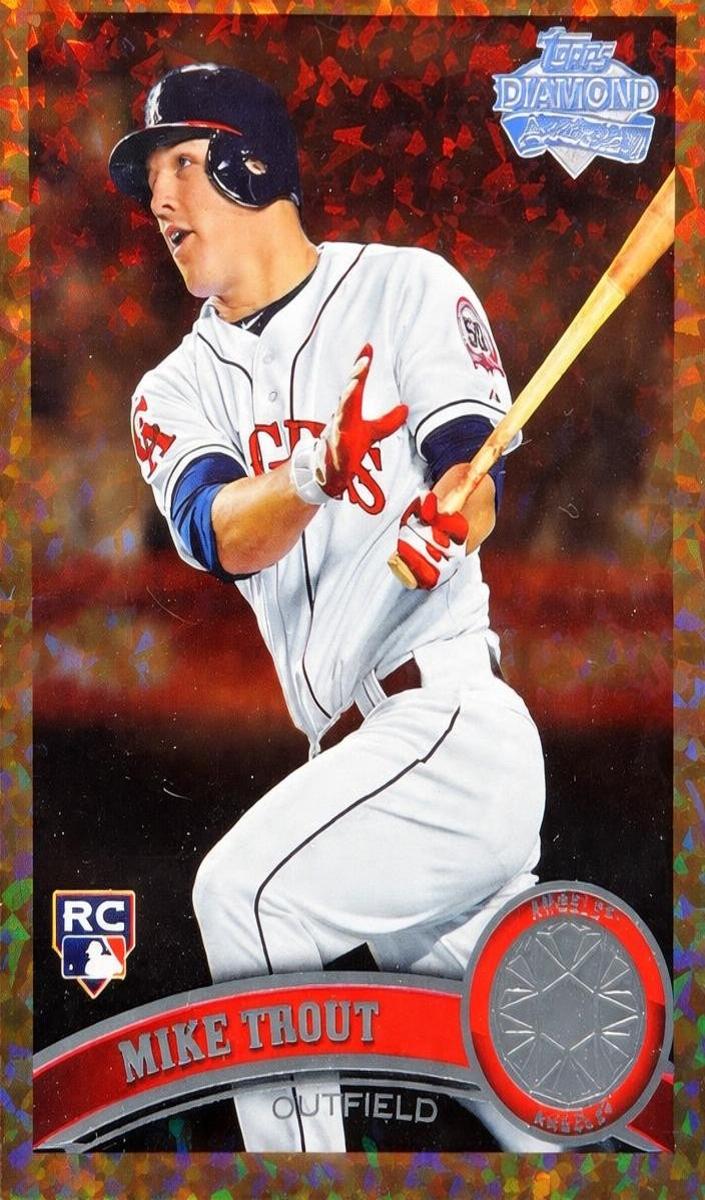 2011 Topps Update Baseball Cognac Diamond Anniversary Mike Trout #US175