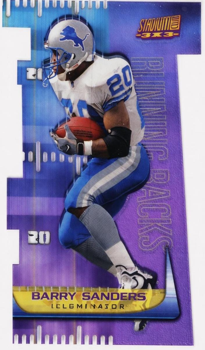 1999 Topps Stadium Club Football Illuminator Barry Sanders #T2C PSA 8