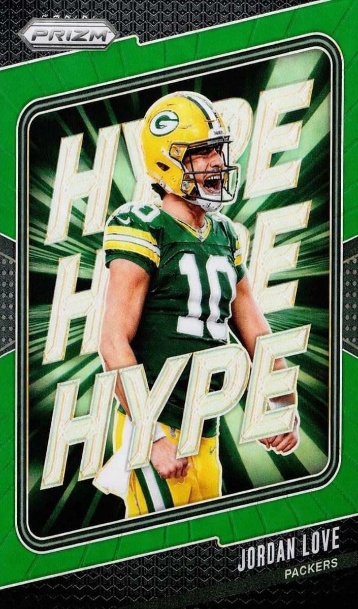 2024 Panini Prizm Football Green Jordan Love #2 PSA 9