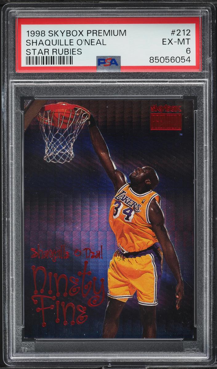 1998 Skybox Premium Basketball Star Rubies Shaquille O'Neal #212 BGS 7.5