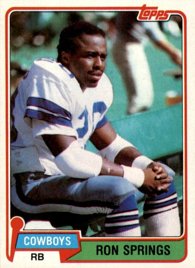 1981 Topps Football Ron Springs #433 PSA 8.5