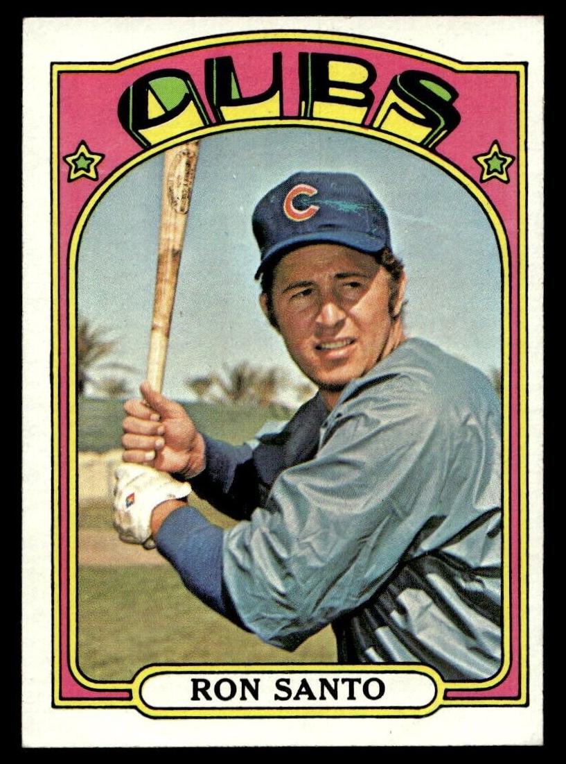 1972 Topps Baseball Ron Santo #555 PSA 8