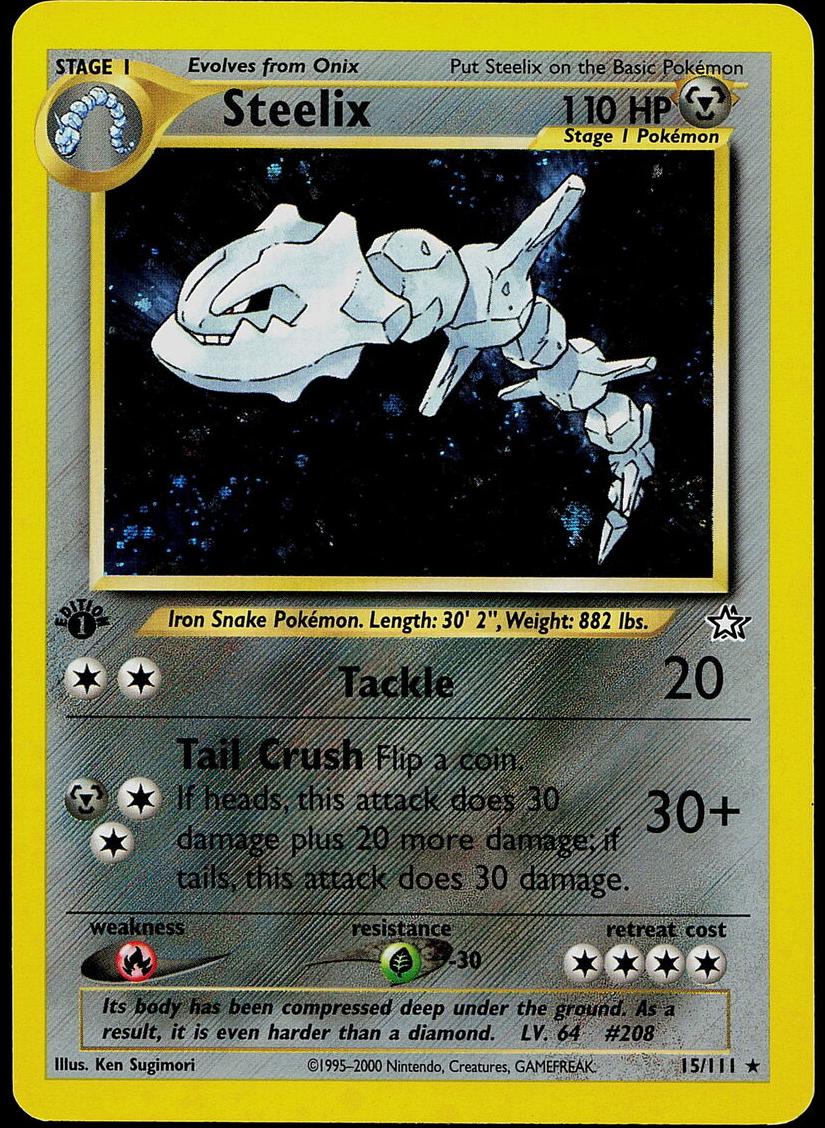 2000 Pokemon Neo Genesis 1st Edition Steelix #15