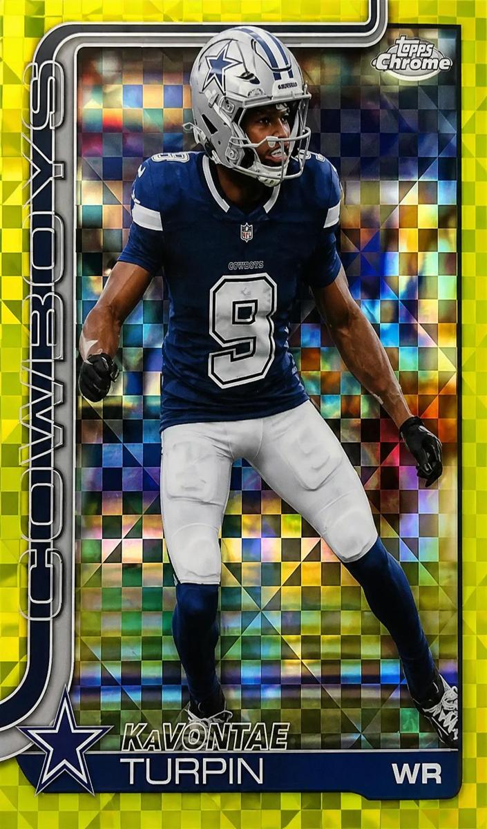 2025 Topps Chrome Football Lime Green X-Fractor KaVontae Turpin #84