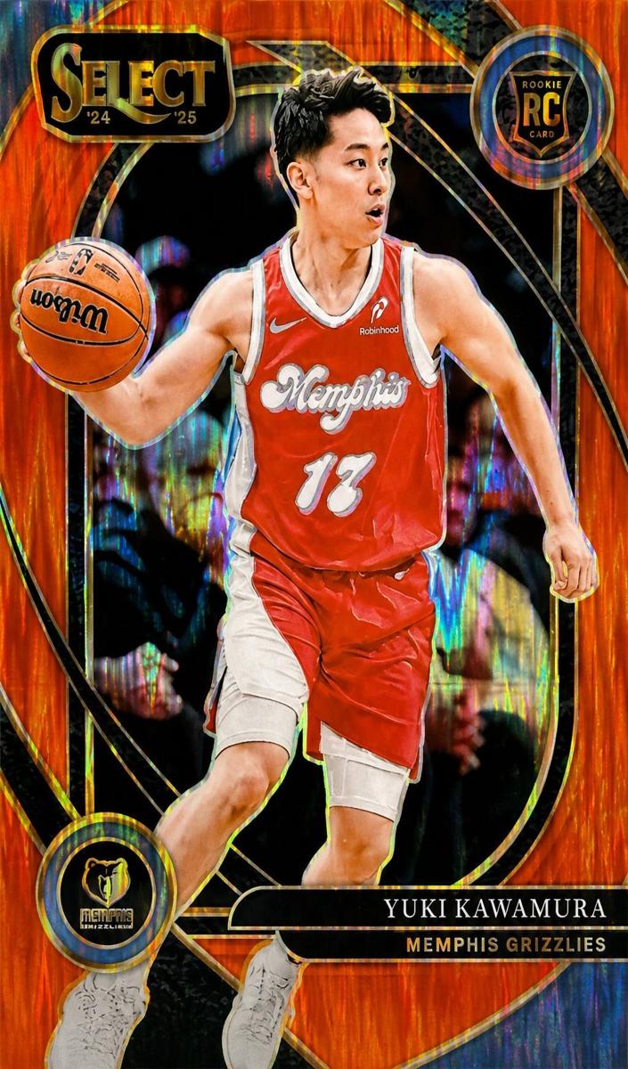 2024 Panini Select Basketball Orange Flash Yuki Kawamura #287 PSA 9