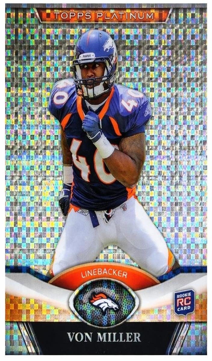2011 Topps Platinum Football X-Fractor Von Miller #27 PSA 9
