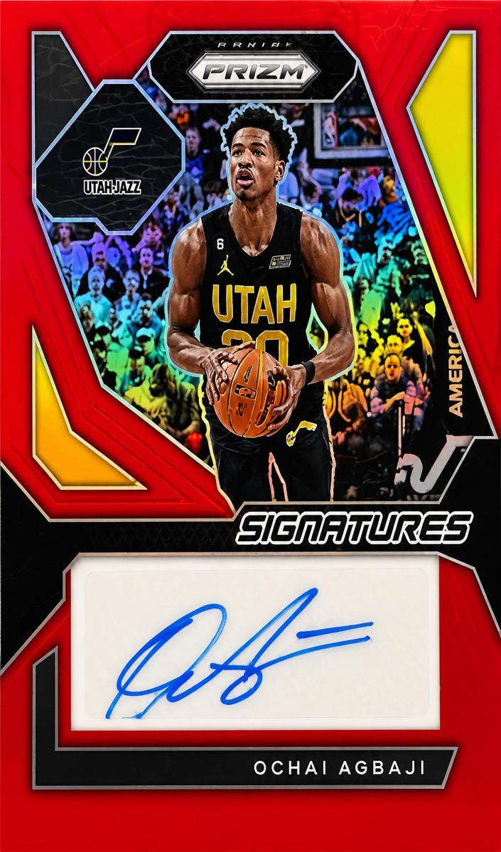 2023 Panini Prizm Basketball Red Ochai Agbaji #SIG-OCA
