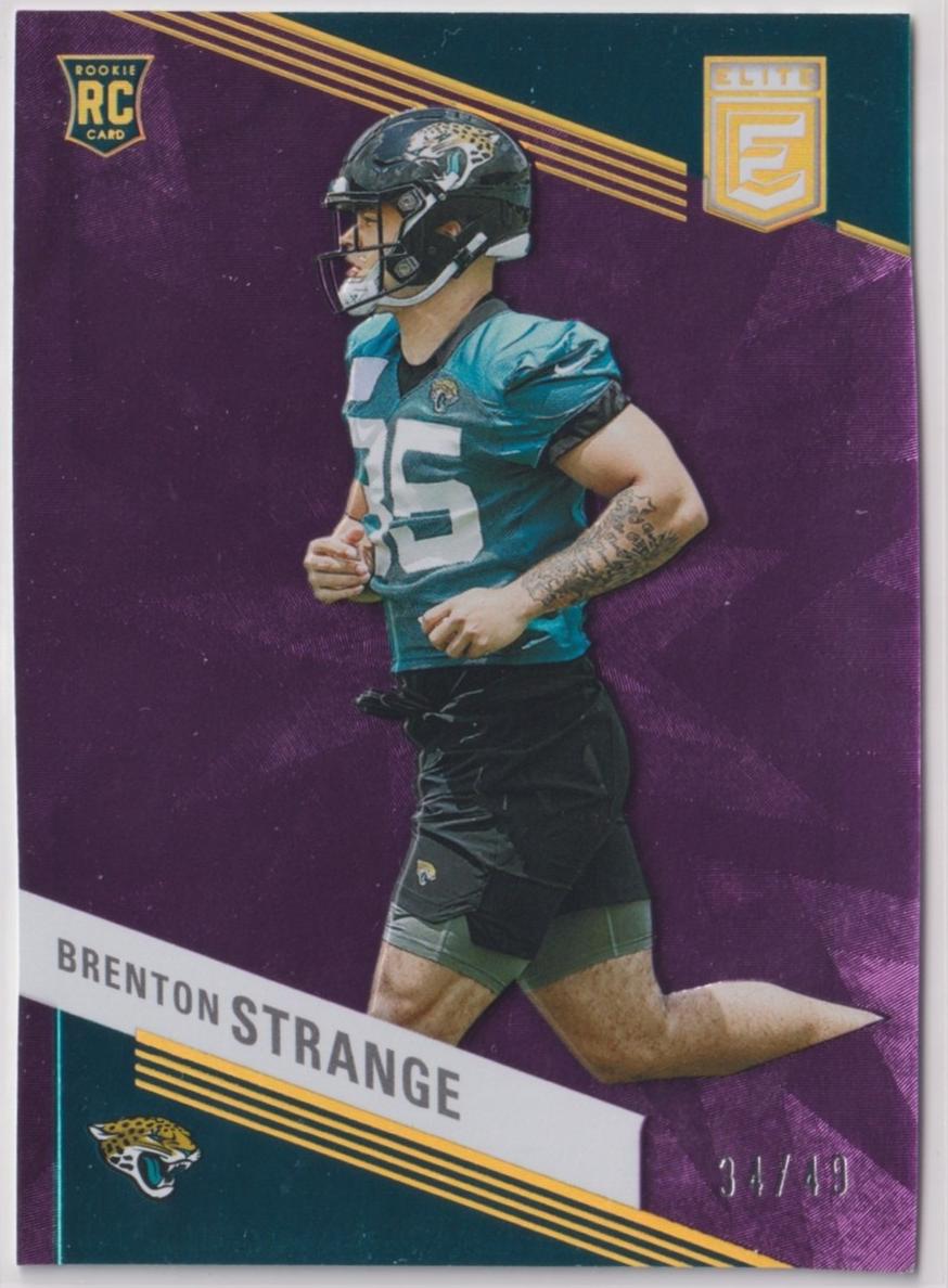 2023 Donruss Elite Football Purple Brenton Strange #106