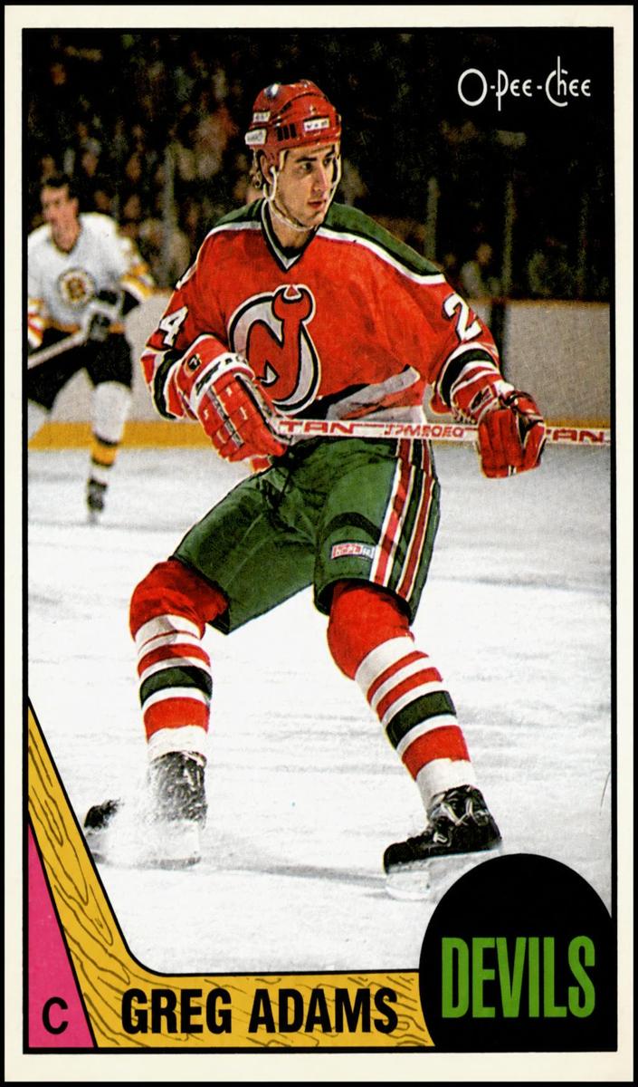 1987 O-Pee-Chee Hockey Greg Adams #135 PSA 8.5
