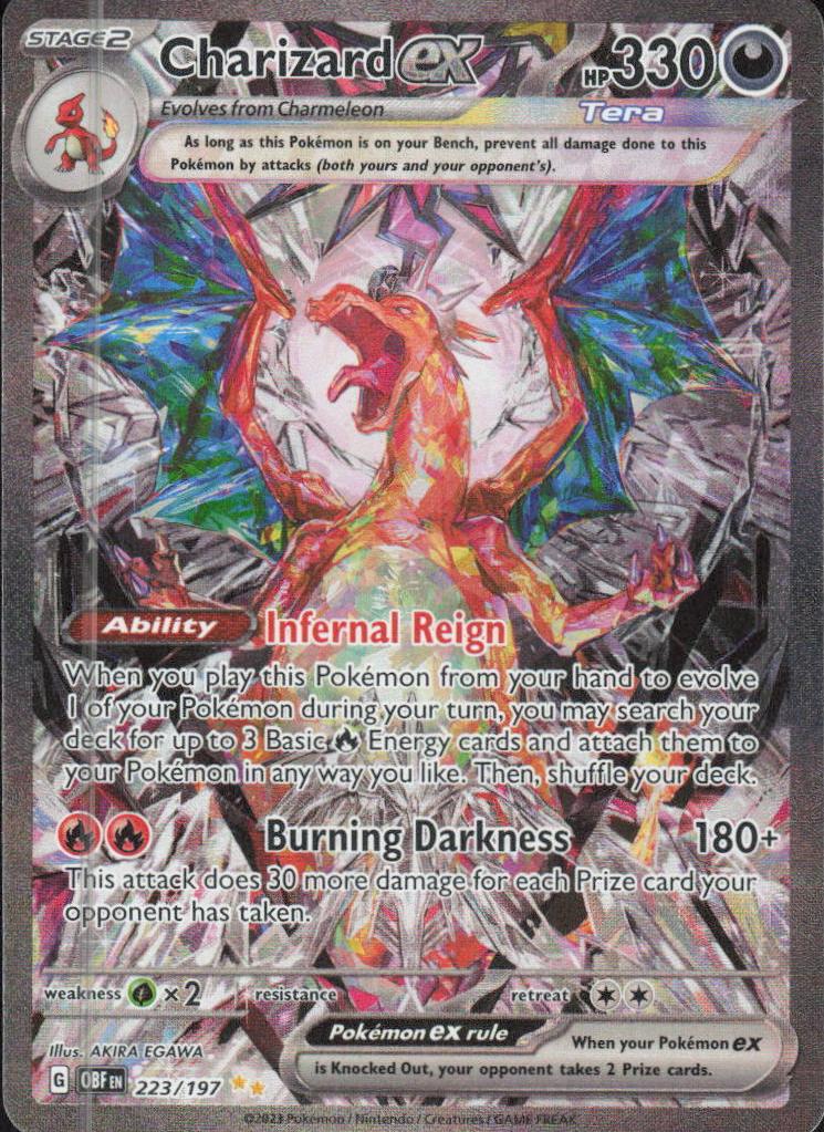 2023 Pokemon Scarlet & Violet Obsidian Flames Charizard #223 PSA 9
