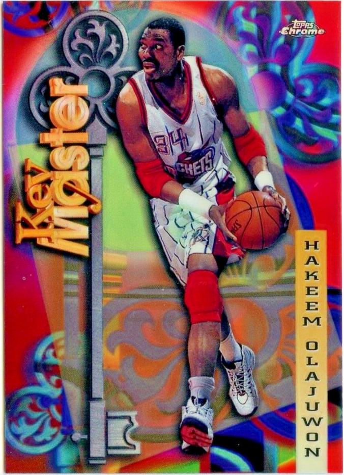 1997 Topps Chrome Basketball Refractor Hakeem Olajuwon #23