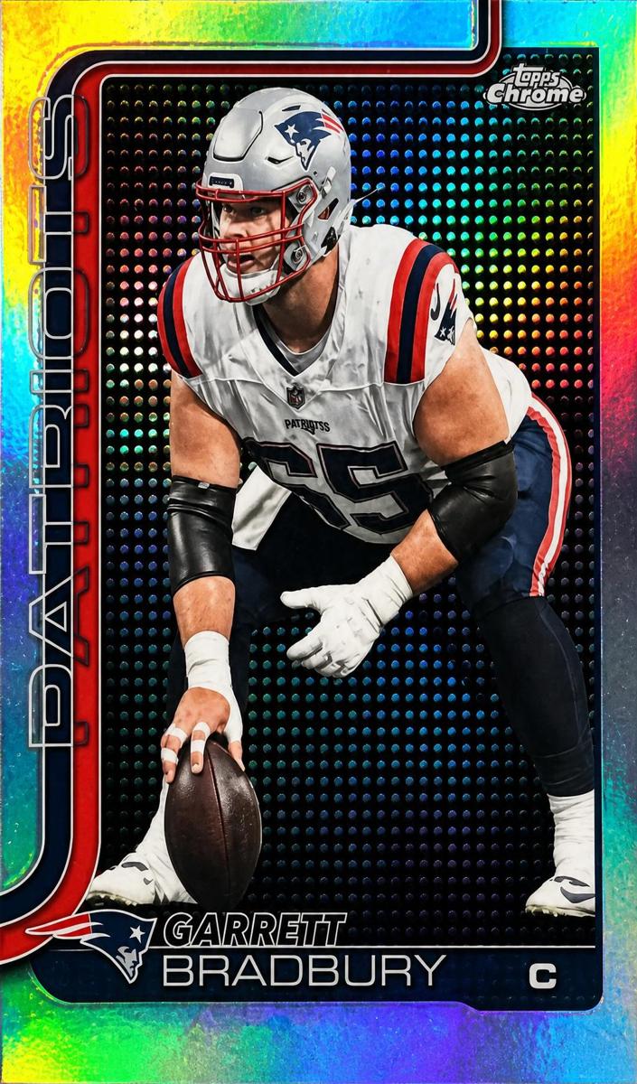 2025 Topps Chrome Football Lightboard Logo Variation Garrett Bradbury #212
