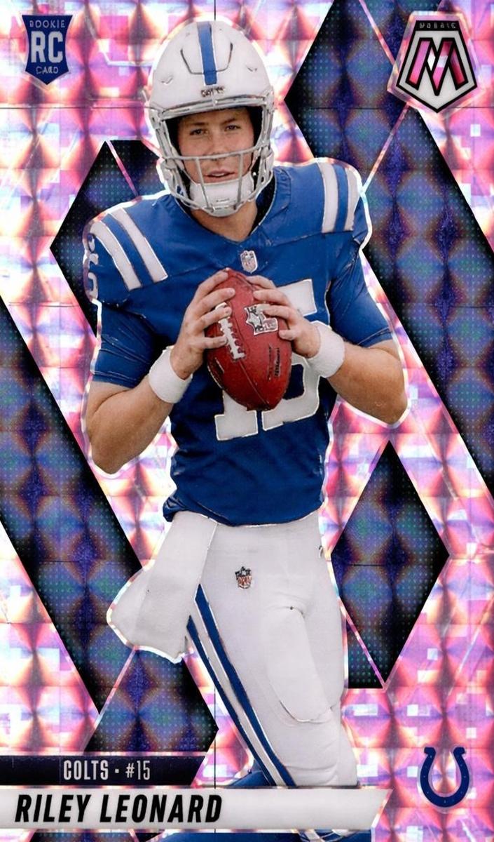 2025 Panini Mosaic Football Camo Pink Riley Leonard #372