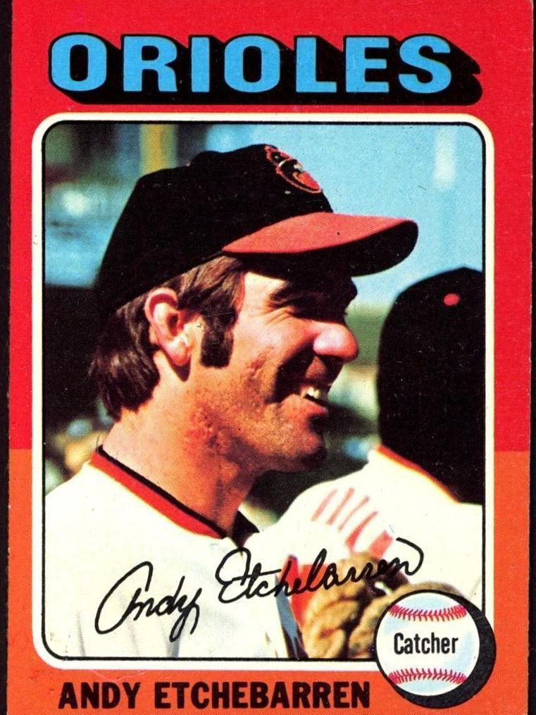 1975 Topps Baseball Andy Etchebarren #583 PSA 7.5