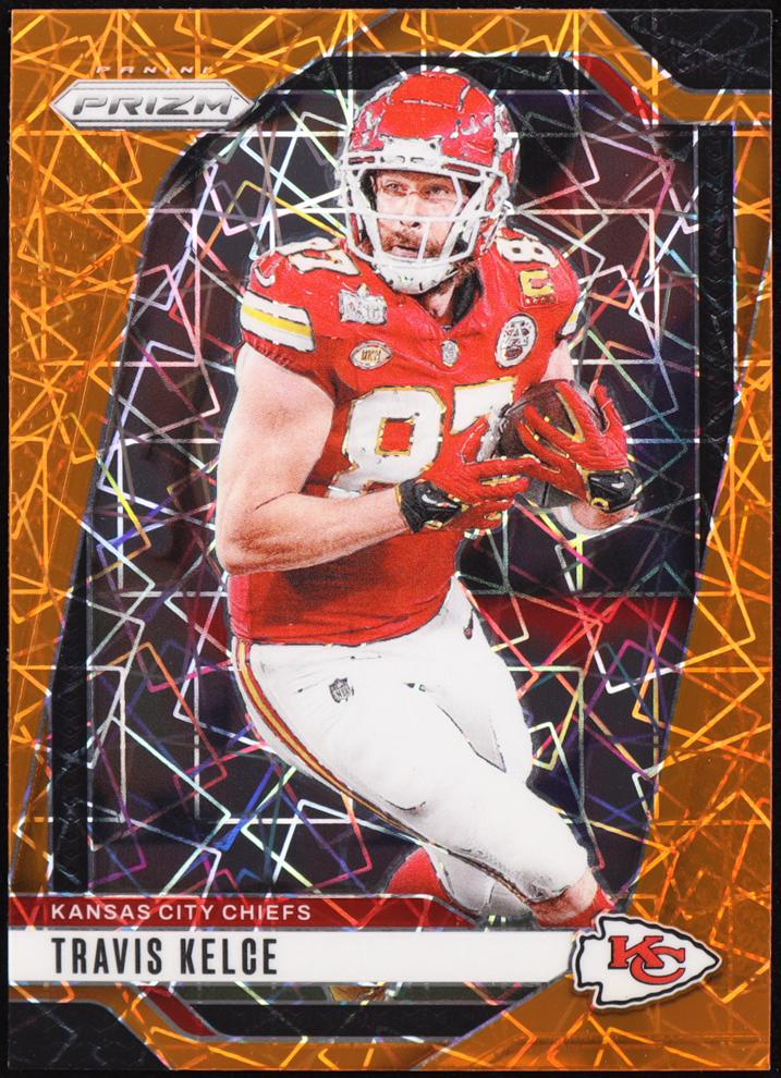 2024 Panini Prizm Football Lazer Travis Kelce #140 PSA 8.5
